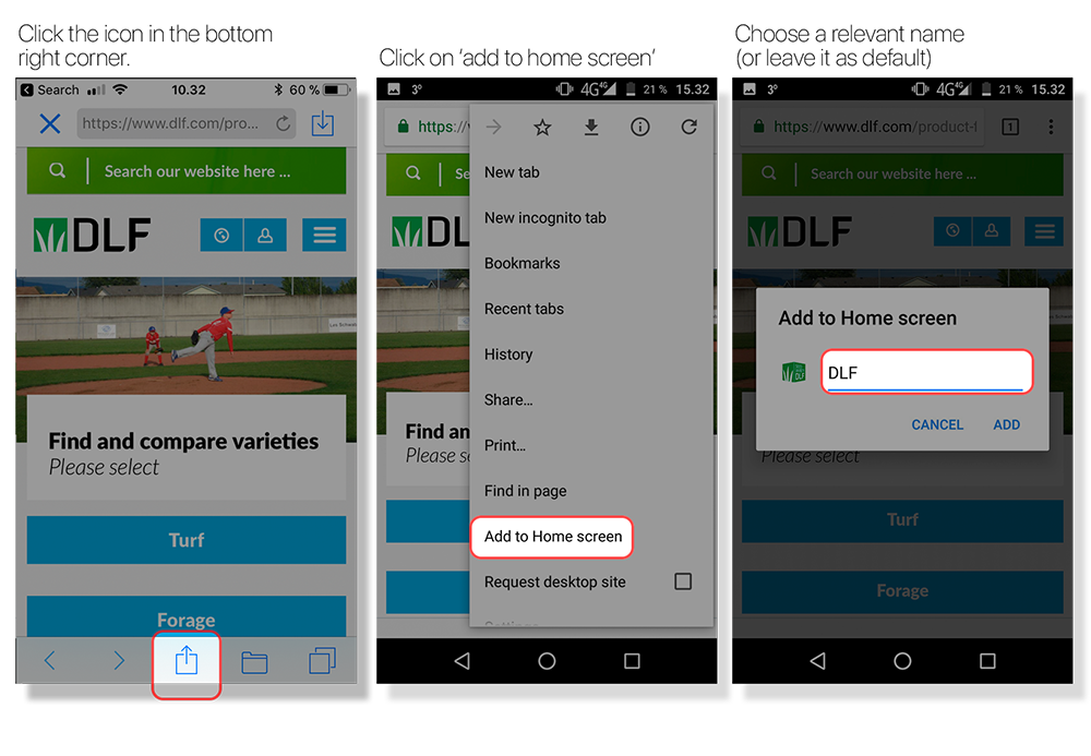 Illustration guide to download the seed variety app for Android